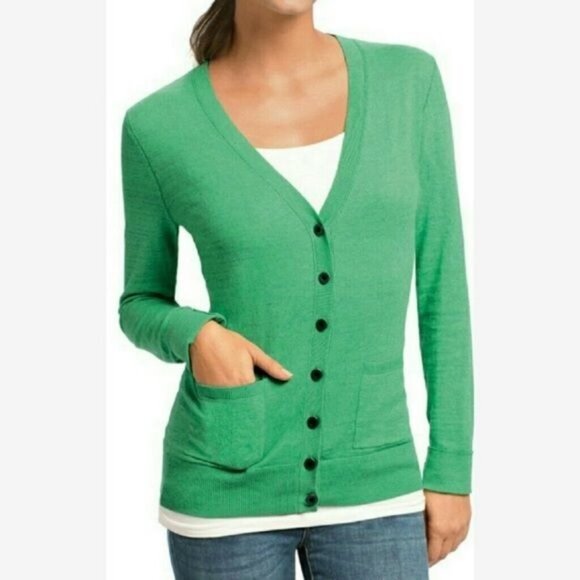 CAbi Green Button up Cardigan style 697 size Medium - Picture 1 of 6